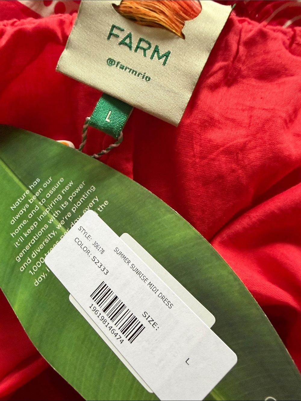 FARM Rio Red Embroidered Tropical Maxi Dress - Picture 4 of 4